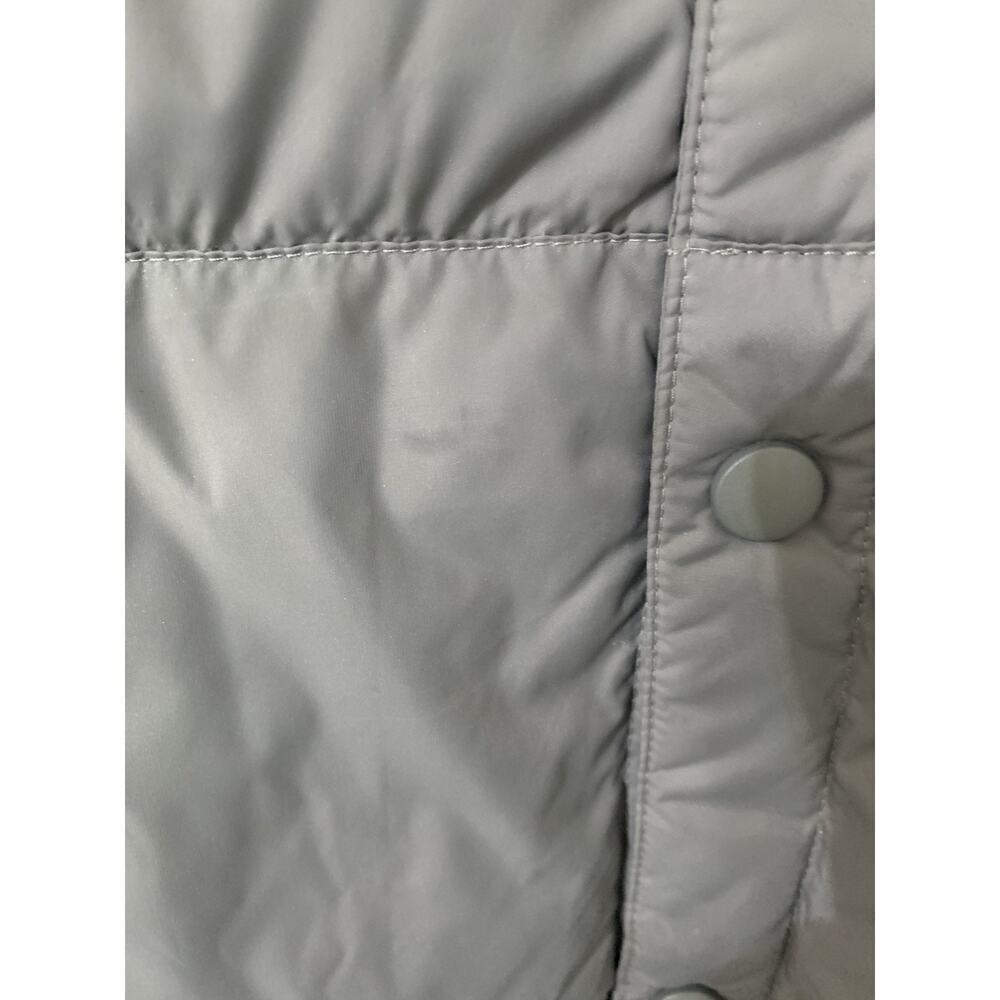 Lands End Puffer Vest Men’s Sz Large Gray 70% Down 30% Feathers Snap Puffy Golf - Picture 3 of 9